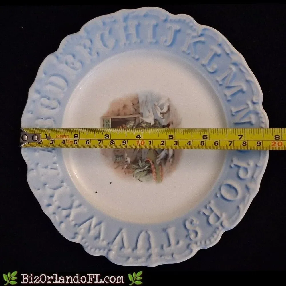 VINTAGE: Children's Porcelain ABC Alphabet Feeding Plate / Dish